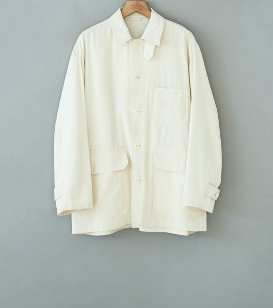 YLÈVE 'Viscose Cotton Coverall Jacket' (Ecru) – C'H'C'M'