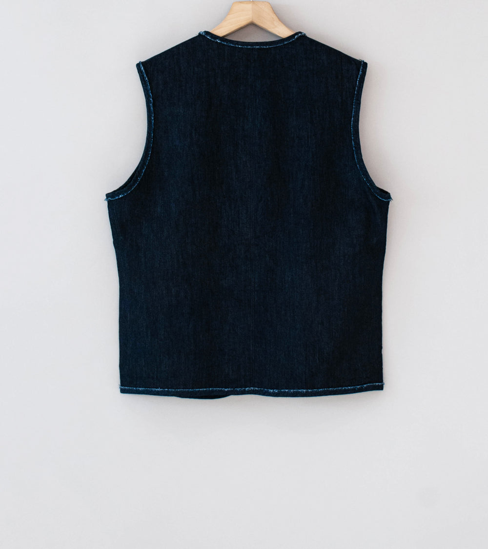 Awasa 'Denim Boa Reversible Vest' (Indigo Black)