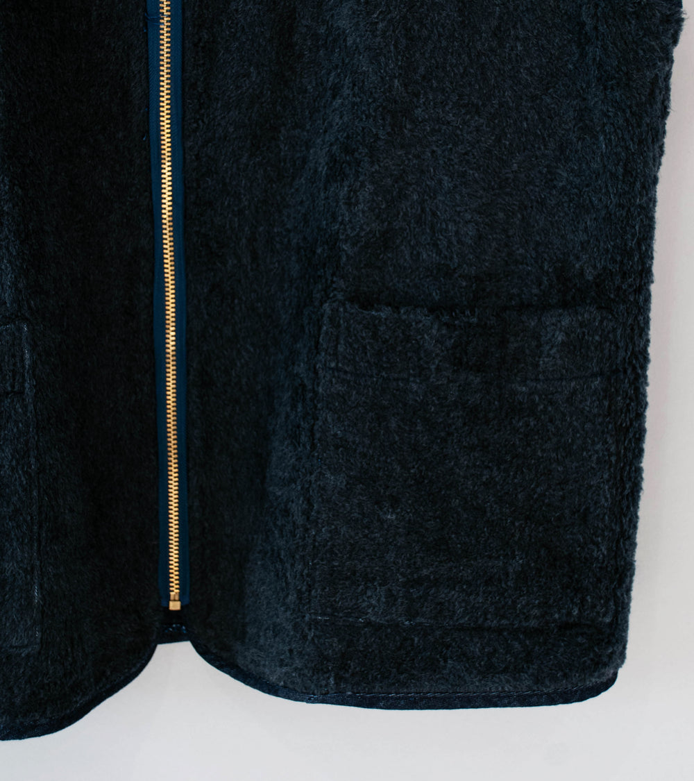 Awasa 'Denim Boa Reversible Vest' (Indigo Black)