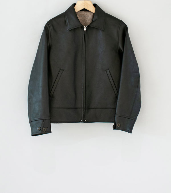 Taiga Takahashi 'Lot 802 Cossack Leather Jacket' (Black)