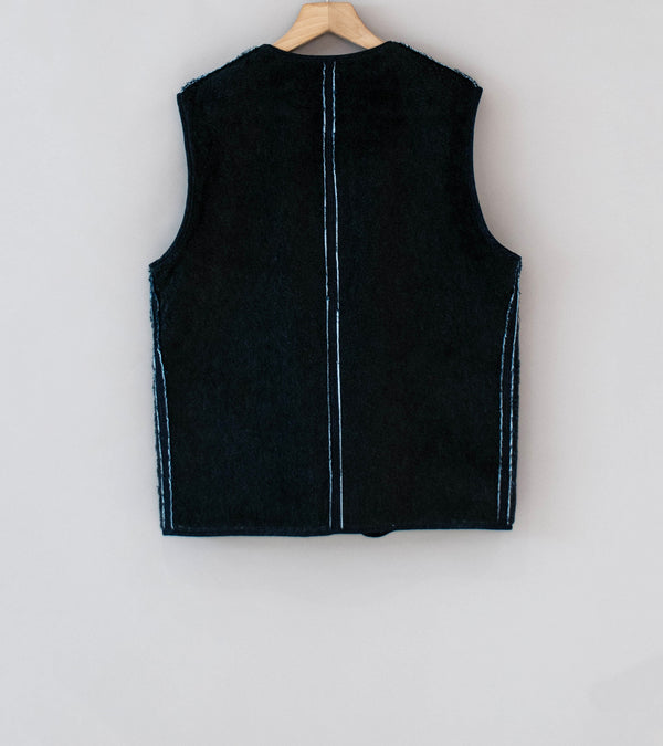 Awasa 'Denim Boa Reversible Vest' (Indigo Black)
