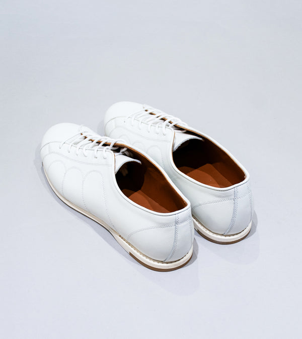 Reproduction of Found 'Italian Military Bicycle Shoe' (White Leather)