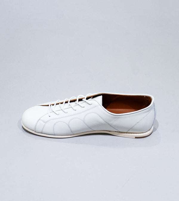 Reproduction of Found 'Italian Military Bicycle Shoe' (White Leather)
