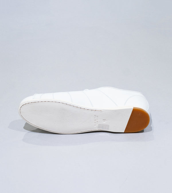 Reproduction of Found 'Italian Military Bicycle Shoe' (White Leather)