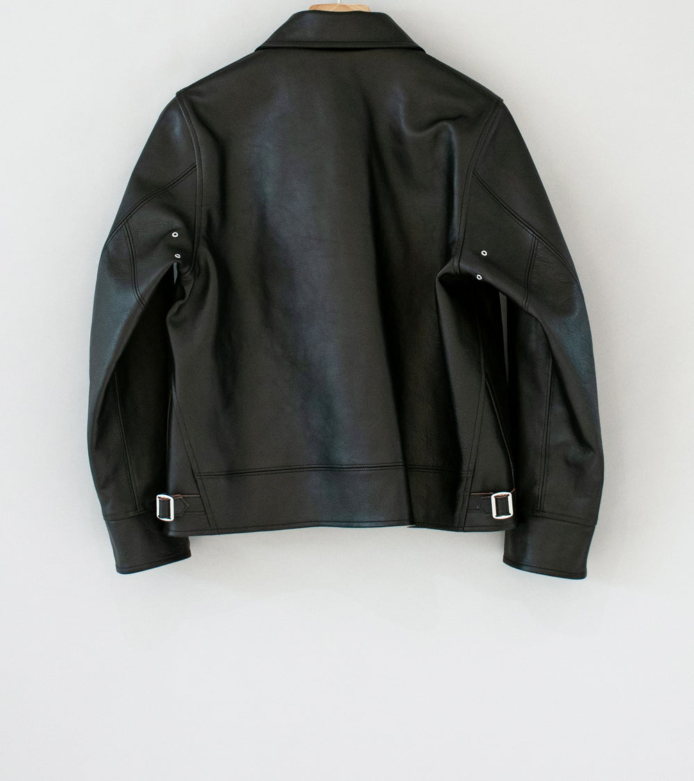 Taiga Takahashi 'Lot 802 Cossack Leather Jacket' (Black)