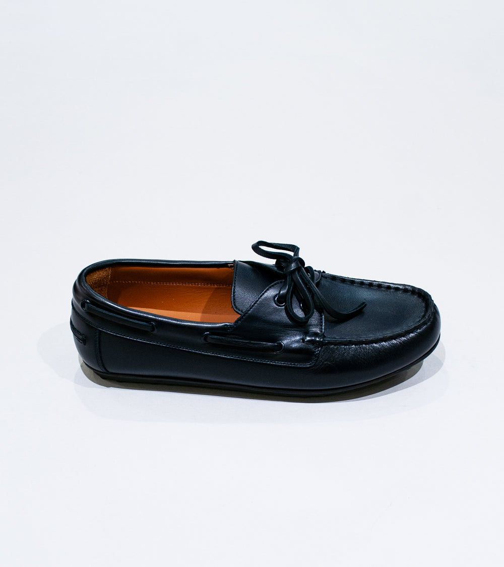Reproduction of Found 'Italian Military Navy Deck Shoe' (Dark Navy Leather)