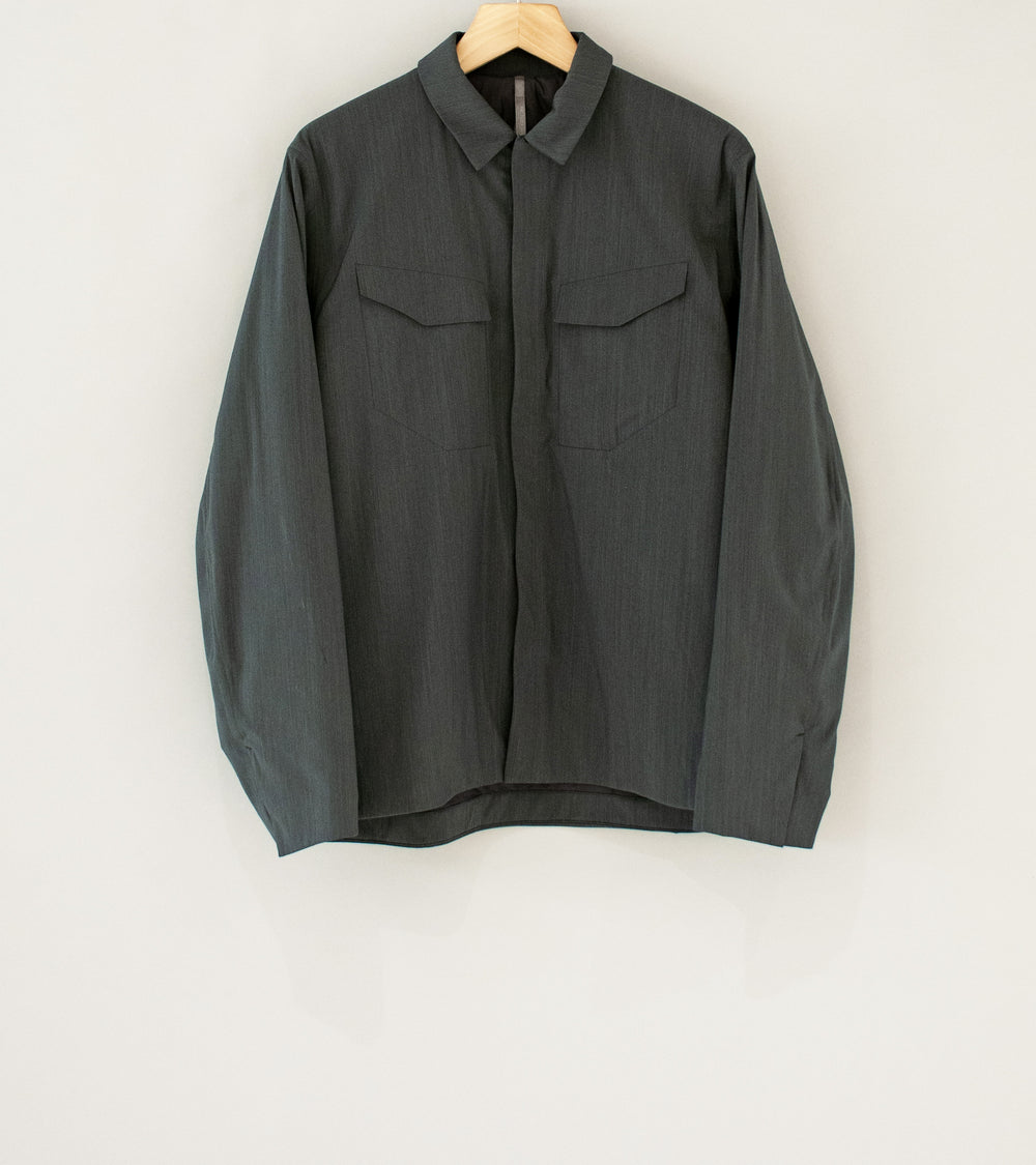 Veilance 'Zip Insulated Tech Wool Overshirt' (Graphite Heather)