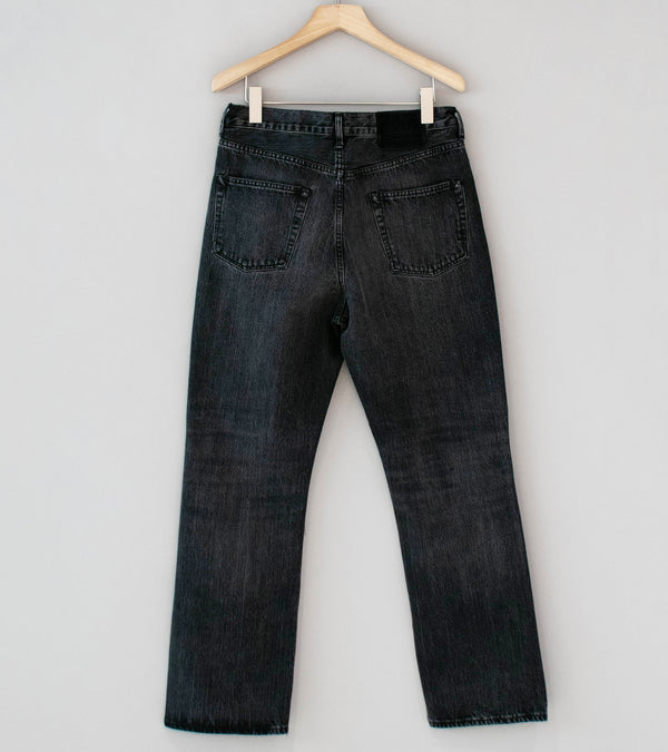 Awasa 'Selvage Denim 5 Pocket Straight Pants' (Black)