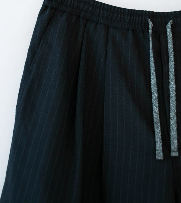 Awasa 'Vintage Wool Amunzen Wide Easy Shorts' (Stripe)
