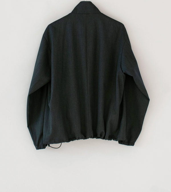 Awasa 'Wool Gabardine Zip Up Jacket' (Gray)