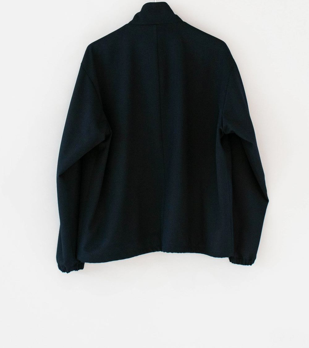 Awasa 'Wool Gabardine Zip Up Jacket' (Navy)