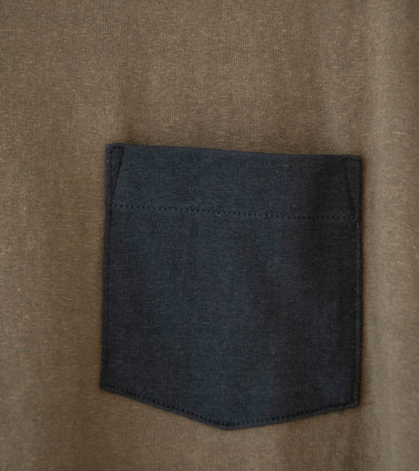 Buckets New York 'Block Pocket Tee' (Green Charcoal)