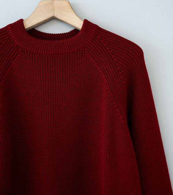 Arpenteur 'Plano Sweater' (Red Merino Wool Rib)