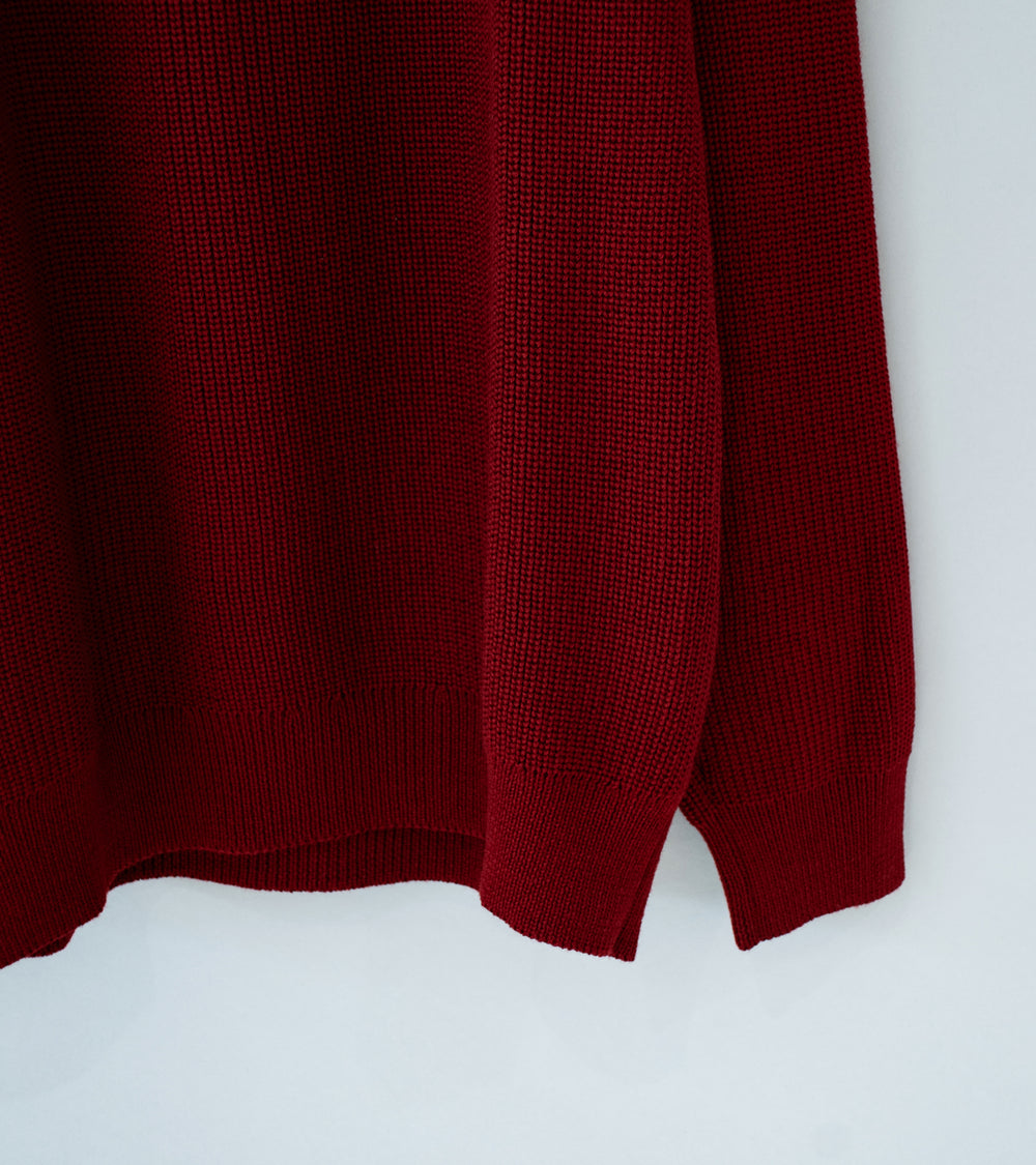 Arpenteur 'Plano Sweater' (Red Merino Wool Rib)