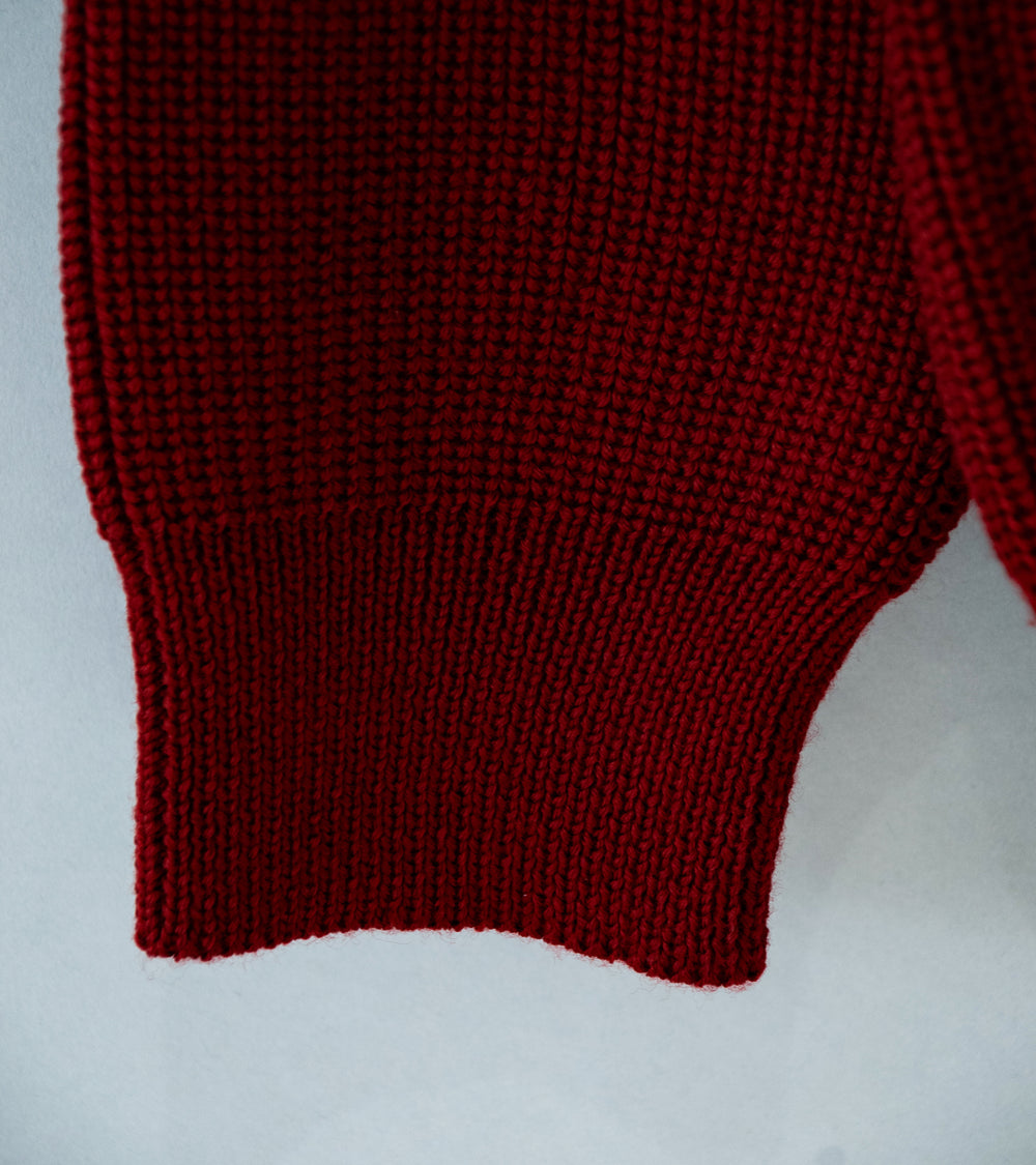 Arpenteur 'Plano Sweater' (Red Merino Wool Rib)