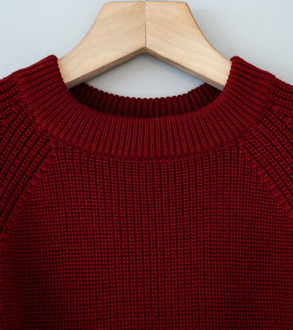 Arpenteur 'Plano Sweater' (Red Merino Wool Rib)