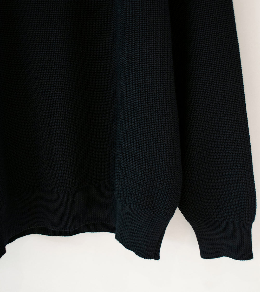 Arpenteur 'Plano Sweater' (Black Merino Wool Rib)