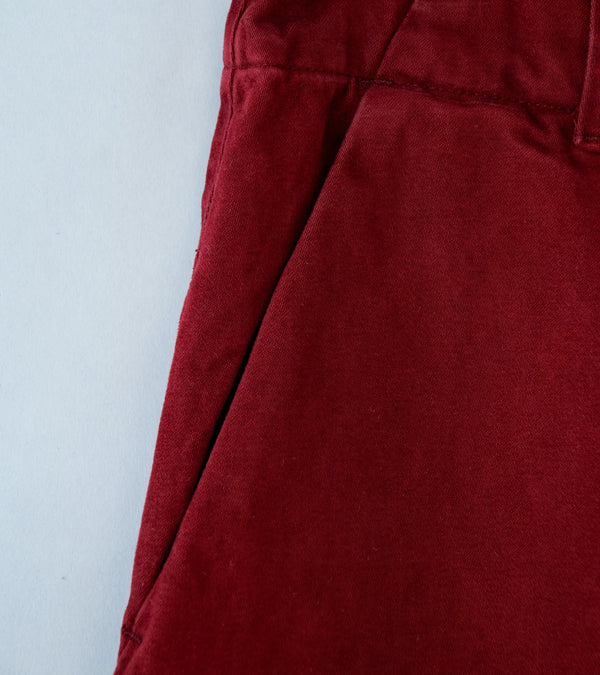 Arpenteur 'Lux Pant' (Red Garment Dye Moleskin)