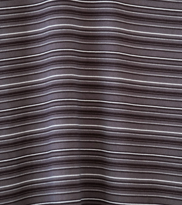 Yonetomi 'Garment Dyed Striped T-Shirt' (Gray White)