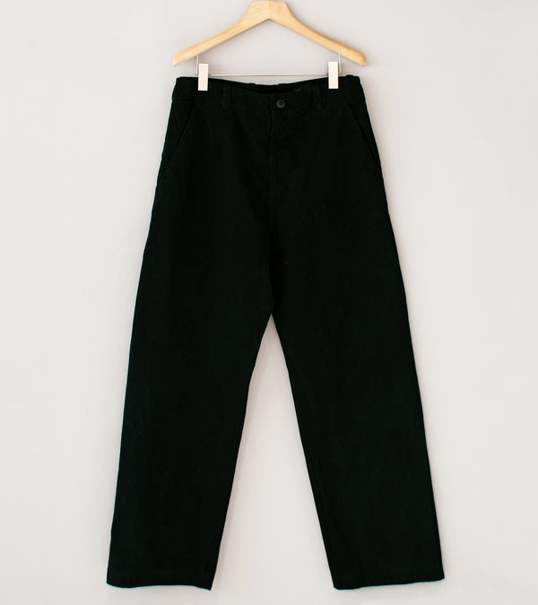Arpenteur 'Lux Pant' (Black Garment Dye Moleskin)