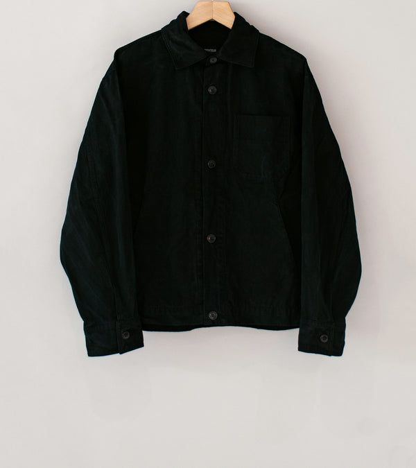 Arpenteur 'Lux Jacket' (Black Garment Dye Moleskin)