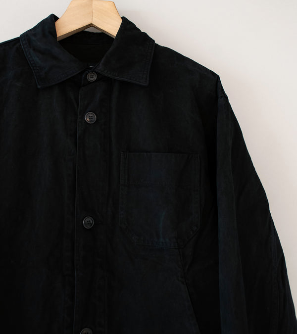 Arpenteur 'Lux Jacket' (Black Garment Dye Moleskin)