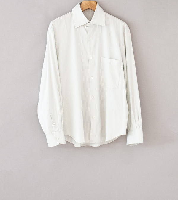 Stoffa 'Spread Collar Shirt' (Pearl Stripe Fine Cotton Twill)