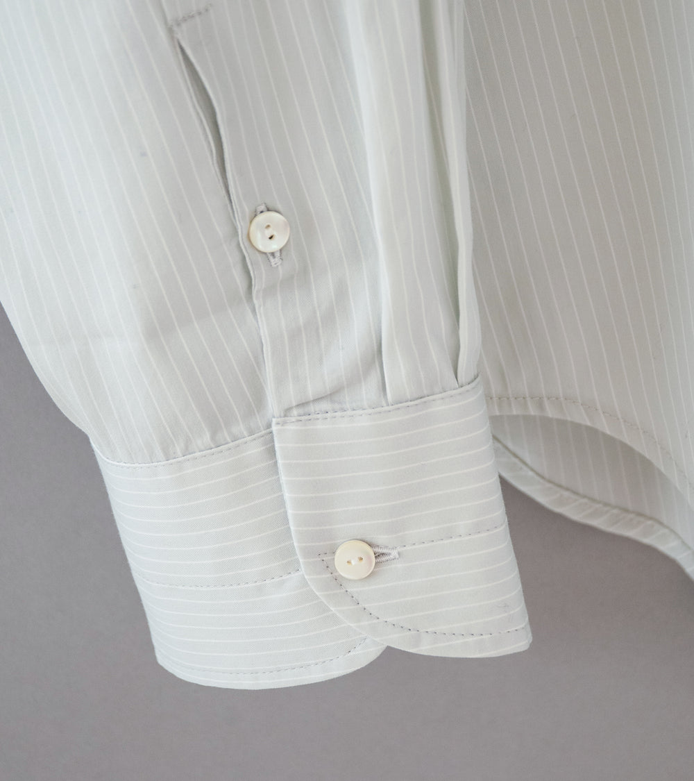 Stoffa 'Spread Collar Shirt' (Pearl Stripe Fine Cotton Twill)