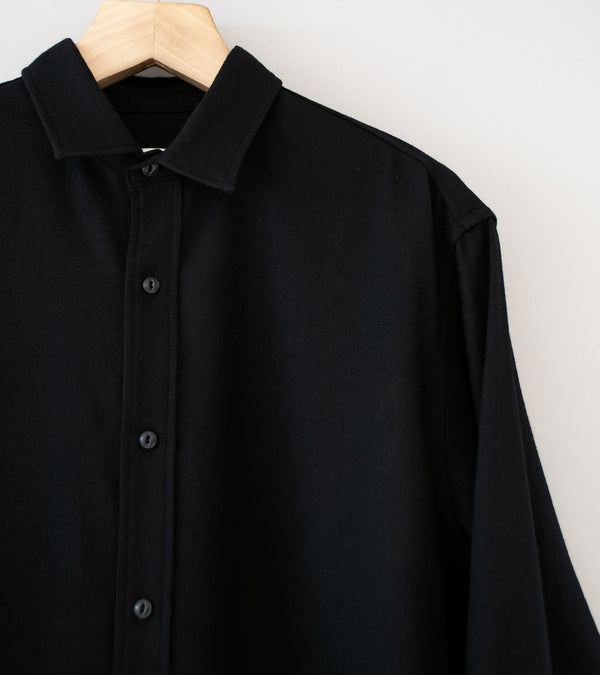 Royce Hill ‘Broad Shirt’ (Black Wool)