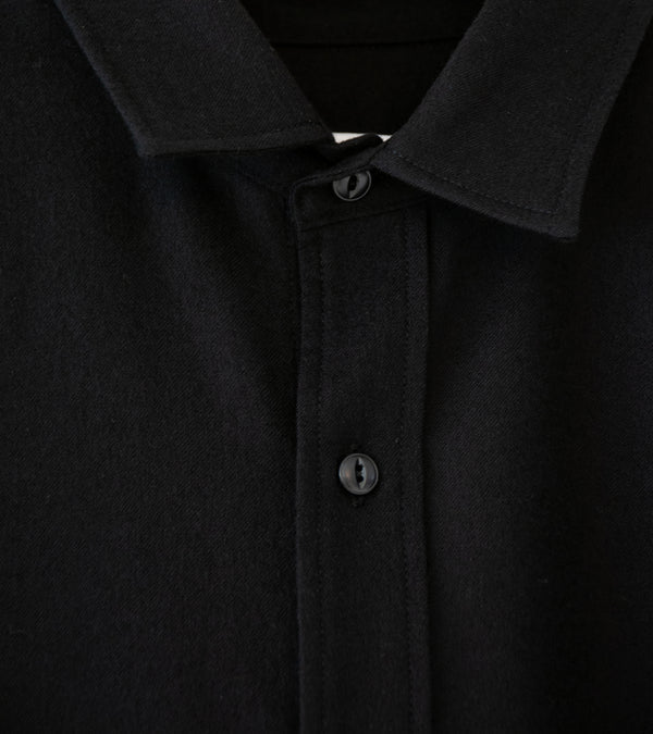 Royce Hill ‘Broad Shirt’ (Black Wool)