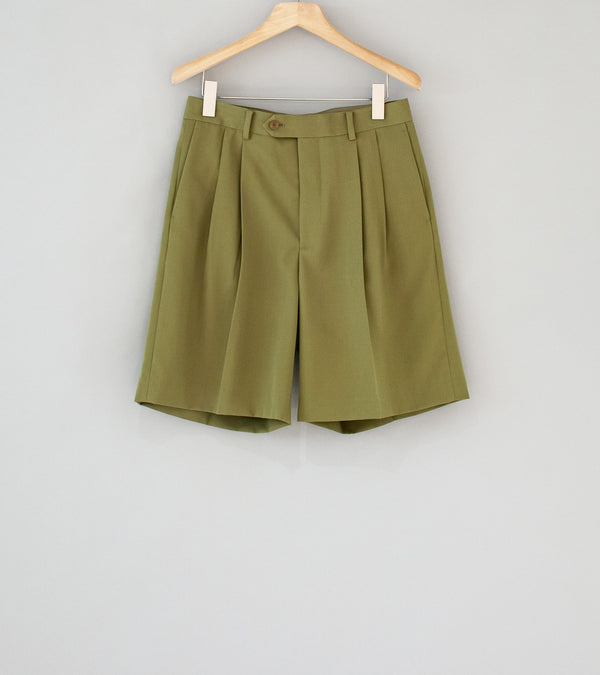 Auralee 'Light Wool Max Gaberdine Shorts' (Khaki)