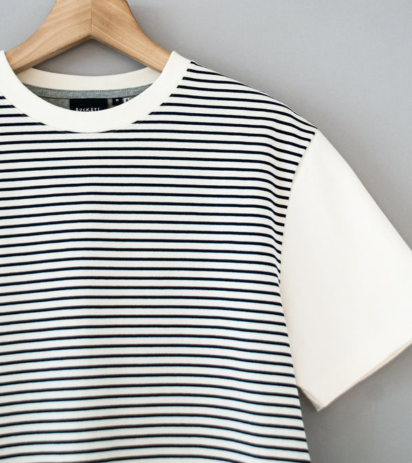 Buckets New York 'Short Sleeve Tee' (Navy Ecru Gray Block)