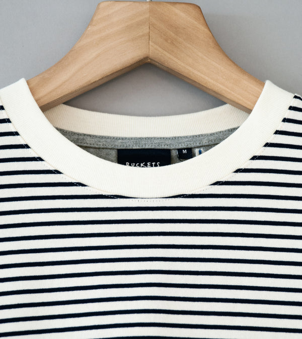 Buckets New York 'Short Sleeve Tee' (Navy Ecru Gray Block)