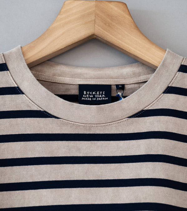 Buckets New York 'Short Sleeve Tee' (Gray Mud Navy Kurotsuchi)