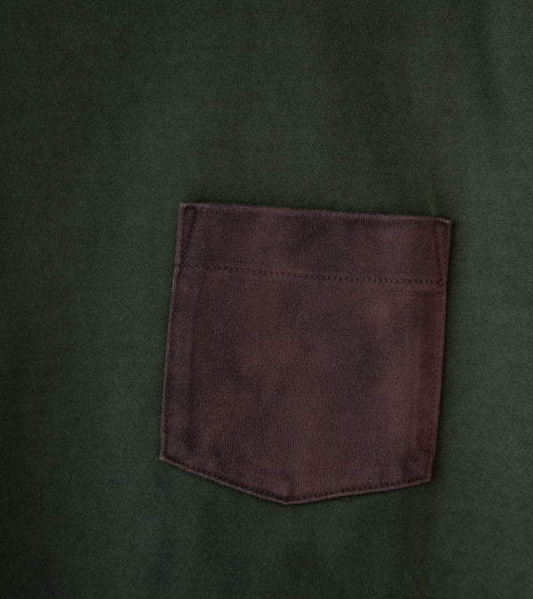 Buckets New York 'Pocket Tee' (Green Dark Brown Sumi)