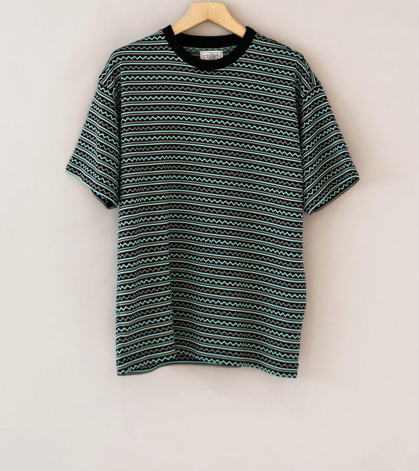 Unlikely 'Jacquard Knit Tee' (Black Turquoise)