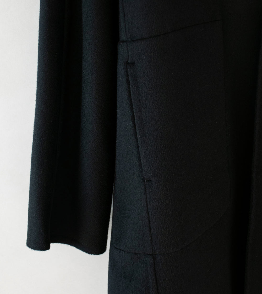 Seya 'Double Face Chris Half Coat' (Black Cashmere Merino Wool)