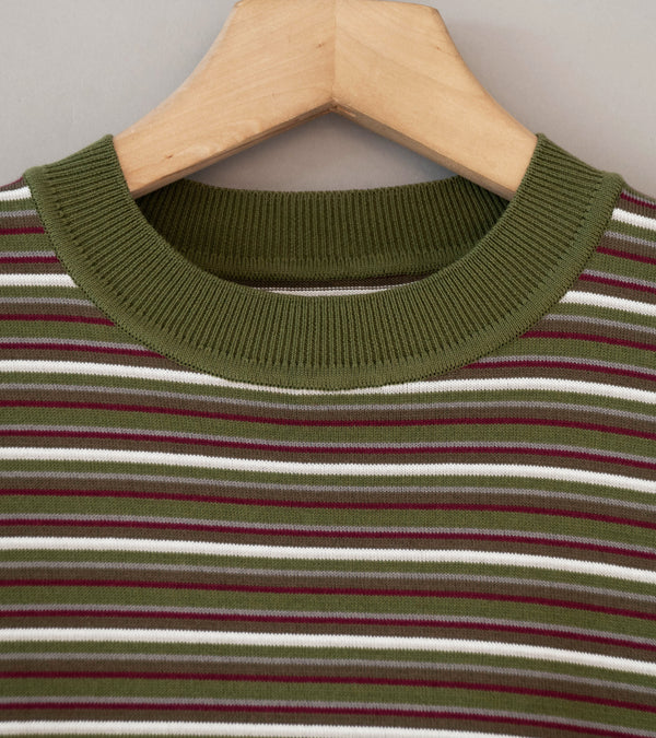Unlikely 'Border Knit Tee' (Olive Bordeaux)