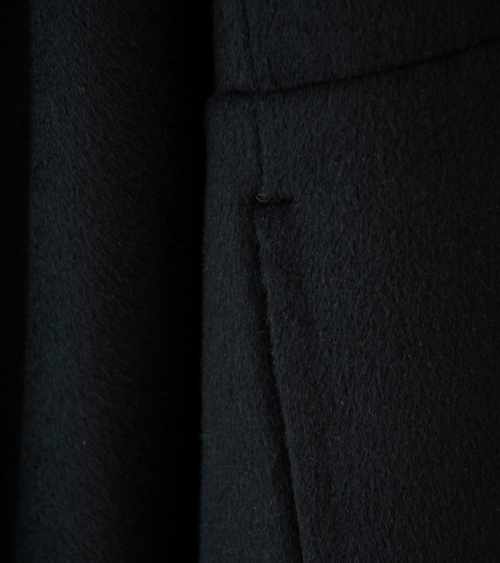 Seya 'Double Face Chris Half Coat' (Black Cashmere Merino Wool)