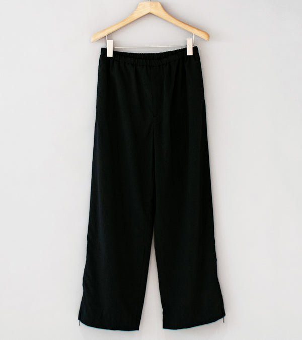 Awasa 'Nylon Silk Side Zip Warm Up Pants' (Black)
