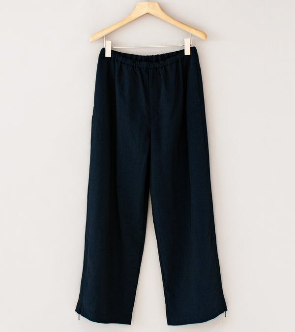 Awasa 'Nylon Silk Side Zip Warm Up Pants' (Navy)