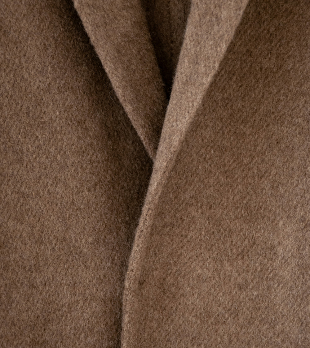 Seya 'Double Face Yak Half Coat' (Brown Undyed Yak)