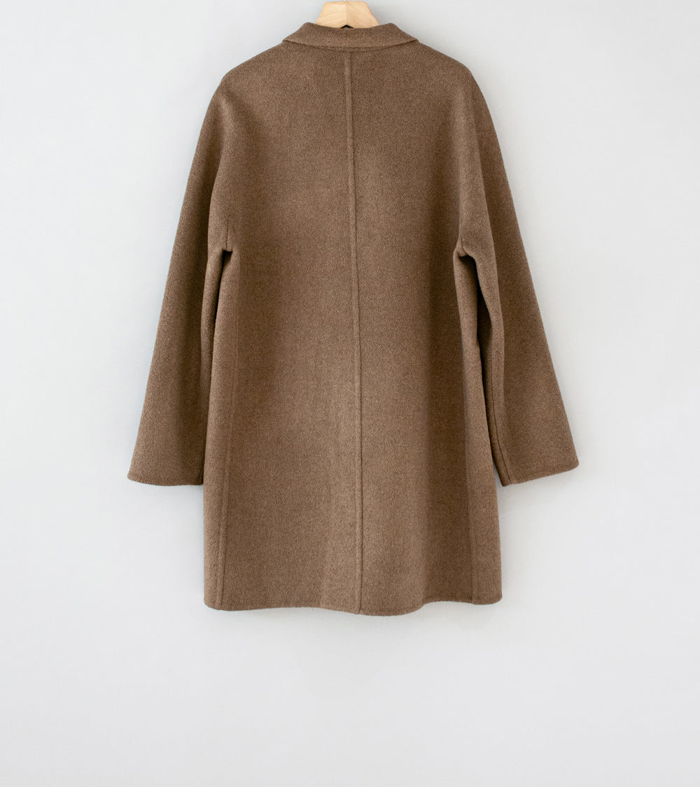 Seya 'Double Face Yak Half Coat' (Brown Undyed Yak)