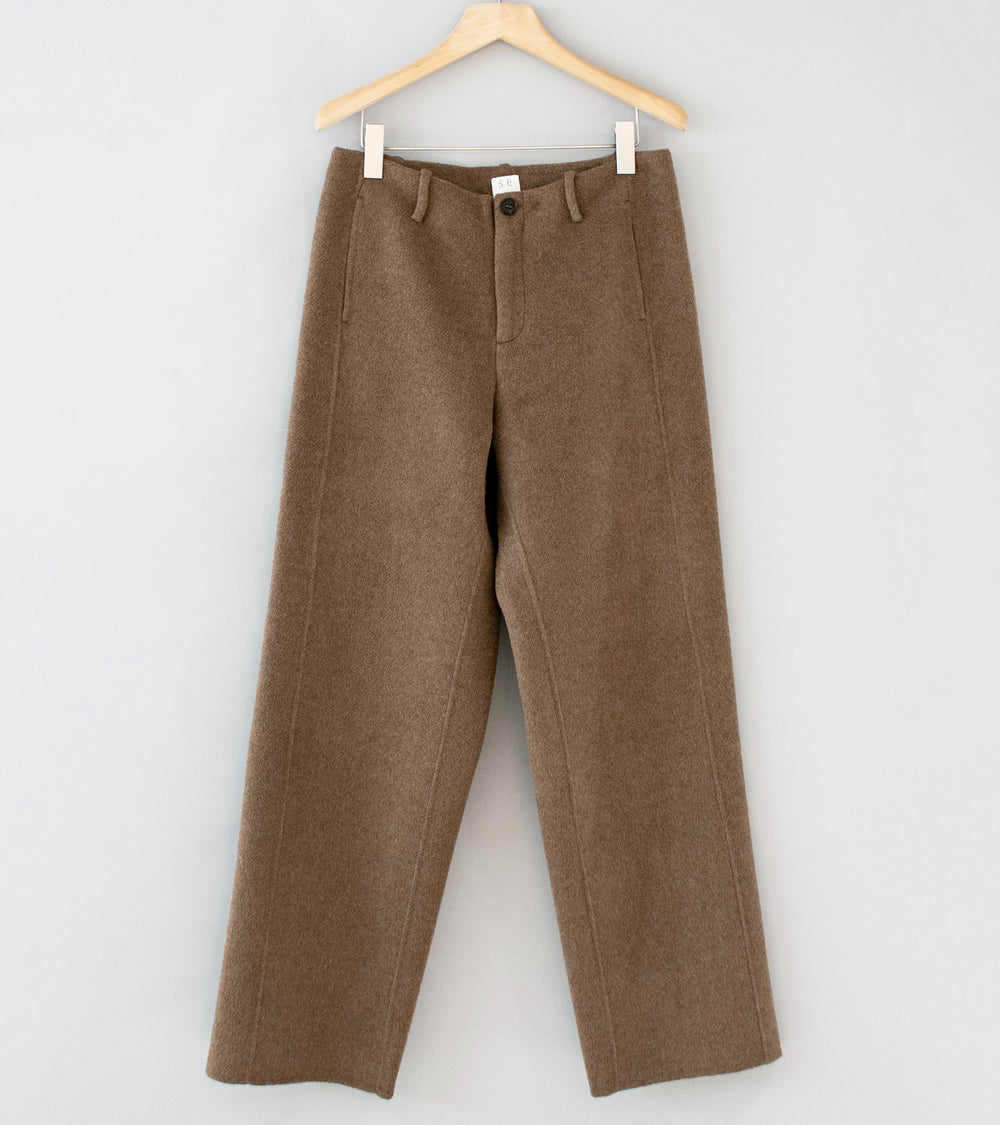 Seya 'Double Face Yak Pants' (Brown Undyed Yak)