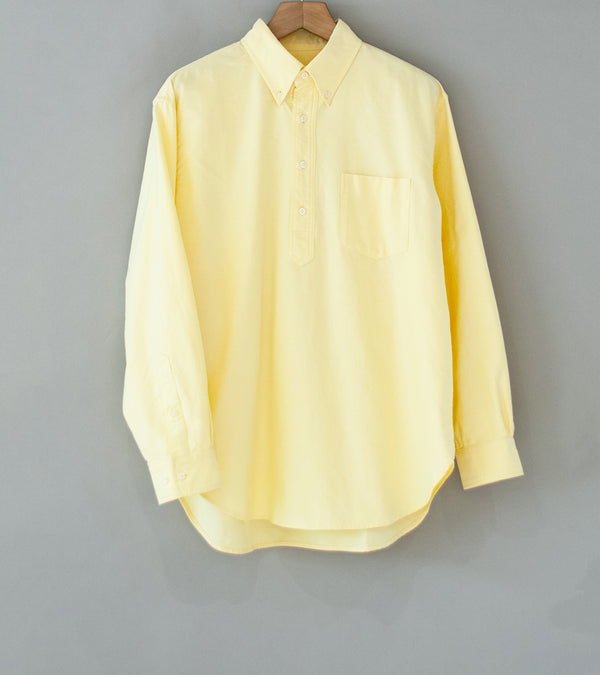Awasa 'Organic Cotton Oxford L/S Oversized B.D Pullover Shirt' (Yellow)