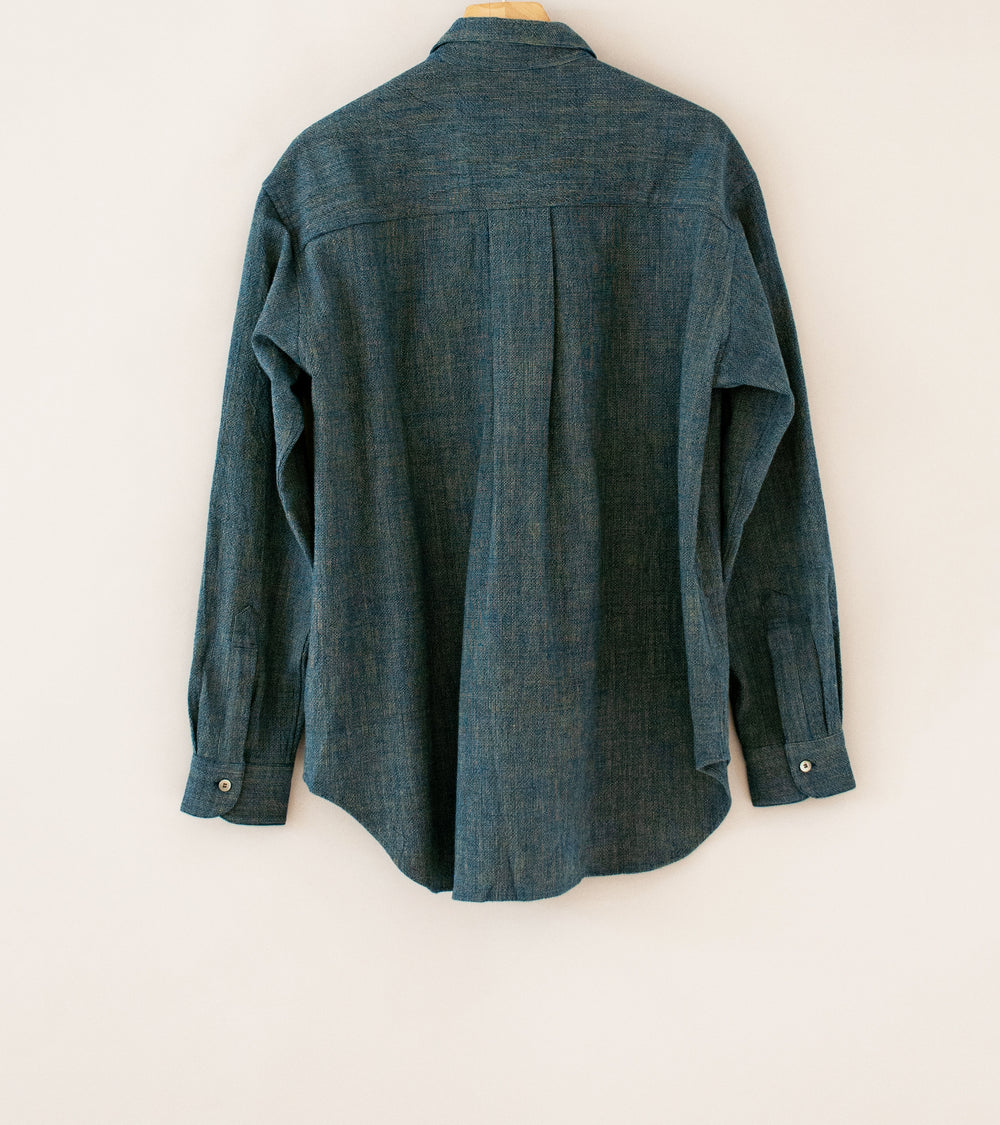 Seya 'Eternal Shirt' (Indigo Pomegranate Shuttle Weaved Cotton)