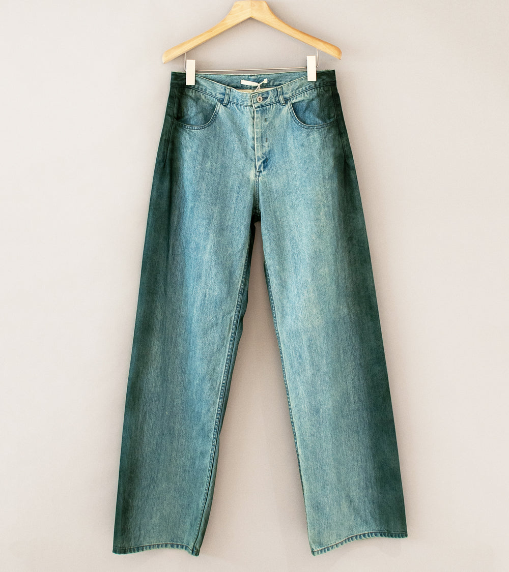 Seya 'Tofu Brother Jeans' (Faded Indigo Hand Sprayed Denim)