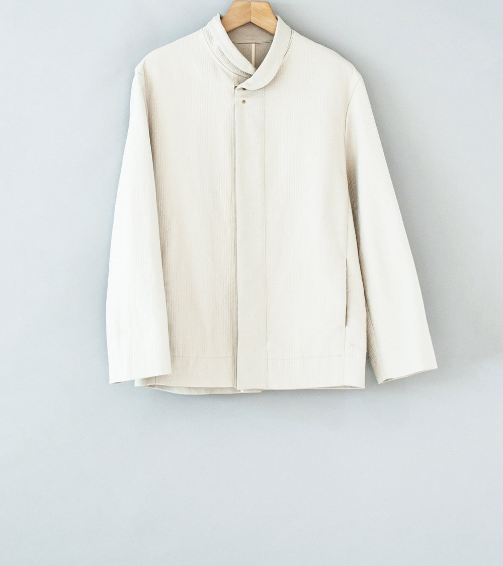 Seya 'Sashiko Jacket' (Oat Milk Sashiko Triple Cotton)