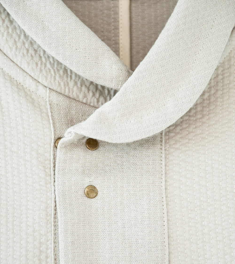 Seya 'Sashiko Jacket' (Oat Milk Sashiko Triple Cotton)