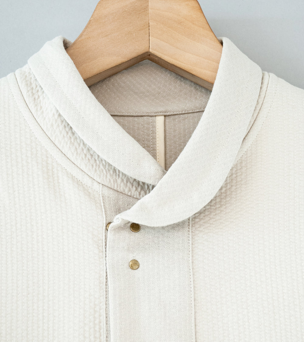 Seya 'Sashiko Jacket' (Oat Milk Sashiko Triple Cotton)